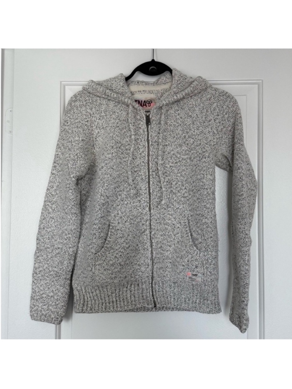 TNA heather grey Zip Sweater